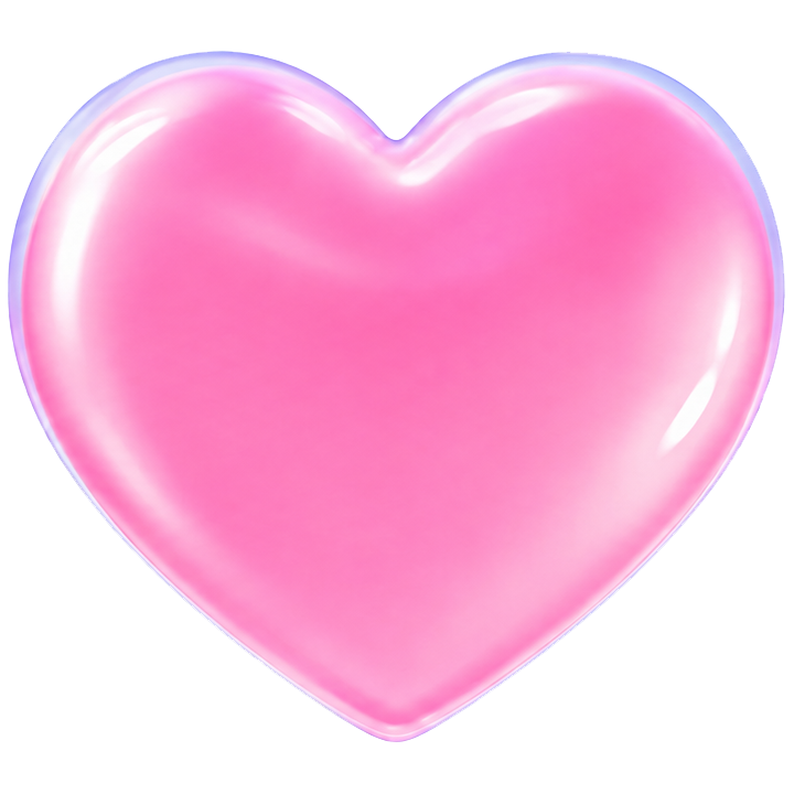 EQkey's pink glass heart